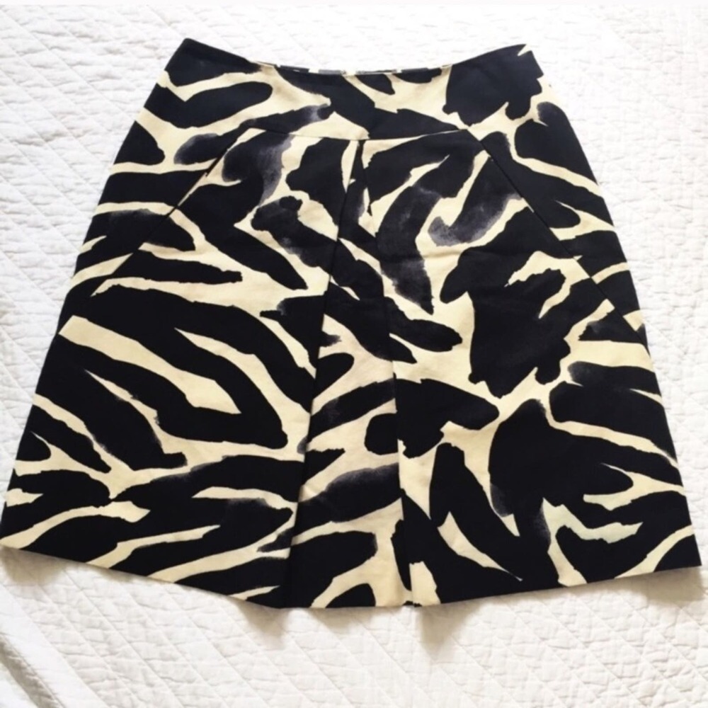 Michael Kors Zebra Skirt sz 10 A-Line Skirt Animal Print Lined